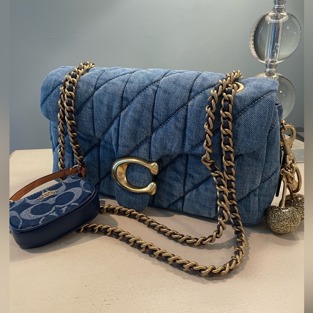 Coach quilted Tabby 26 denim